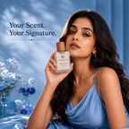 Dusk & Dust Blue Hour fragrance bottle lifestyle image
